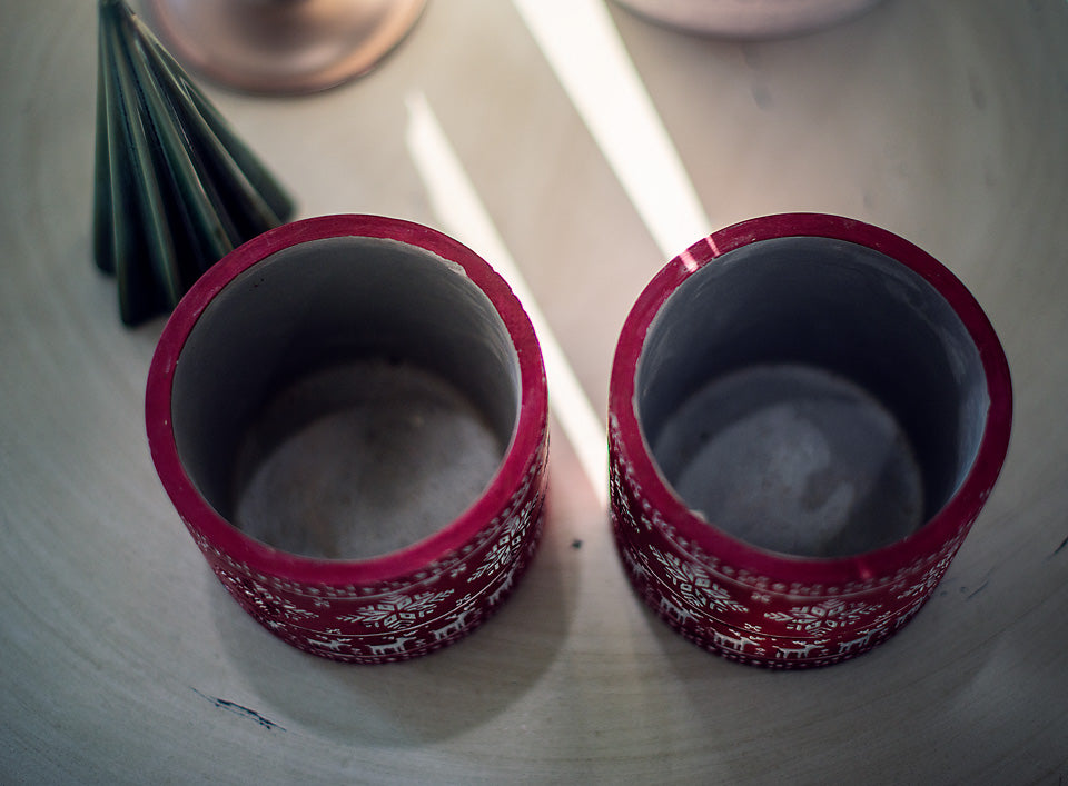 Nordic Noel Concrete Candle