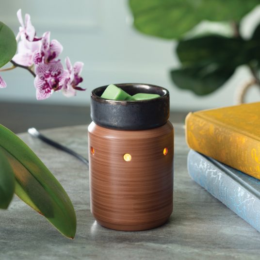 Pewter Walnut Midsize Illumination Fragrance Warmer - Wicks Or Wax (WOW)Pewter Walnut Midsize Illumination Fragrance Warmer