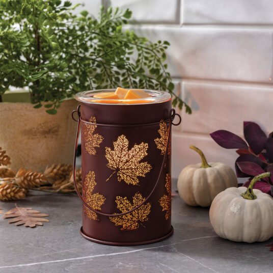 Fall Leaves Vintage Style Bulb Illumination Fragrance Warmer Wicks Or