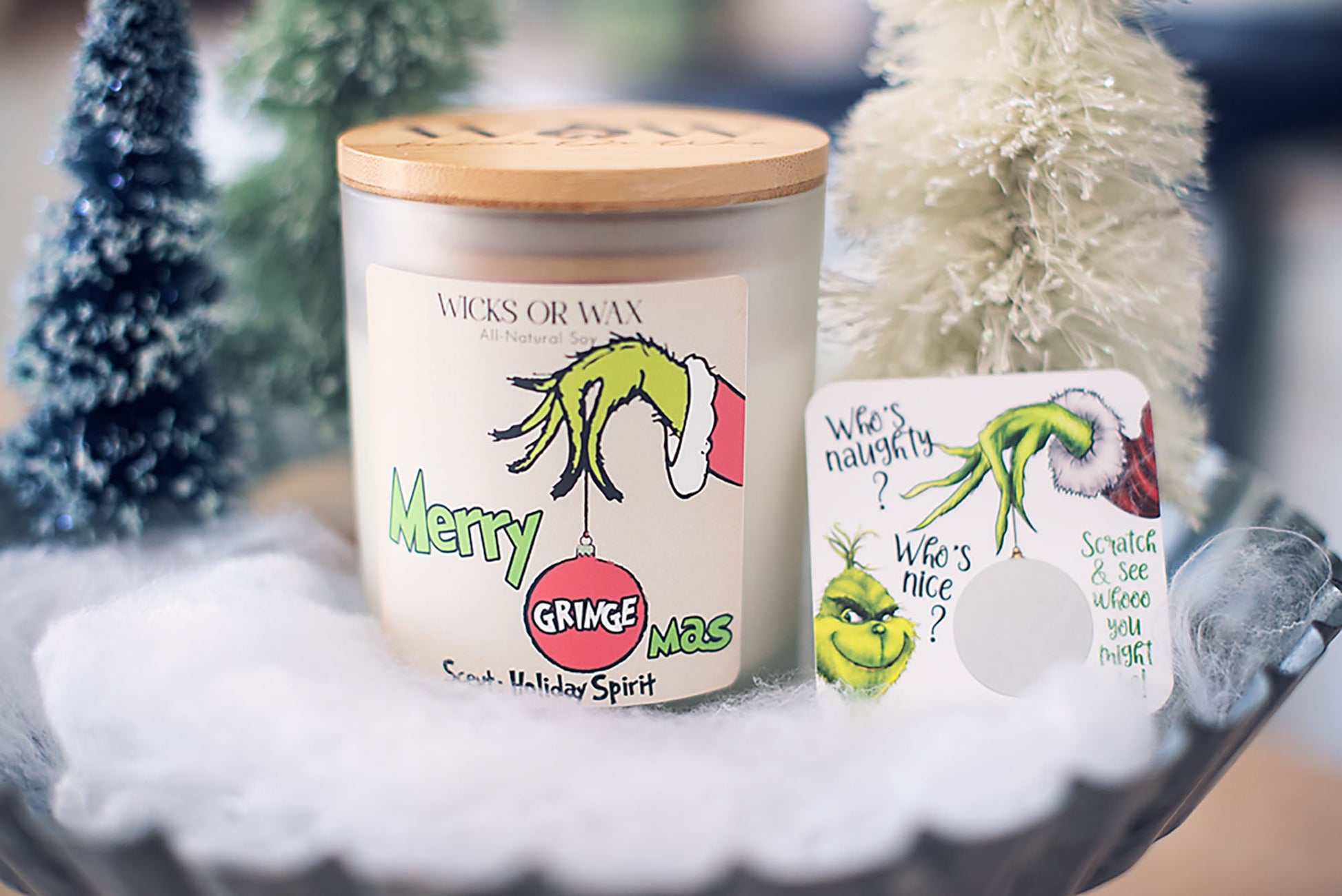 Grinch Candle - Wicks Or Wax (WOW)Grinch Candle