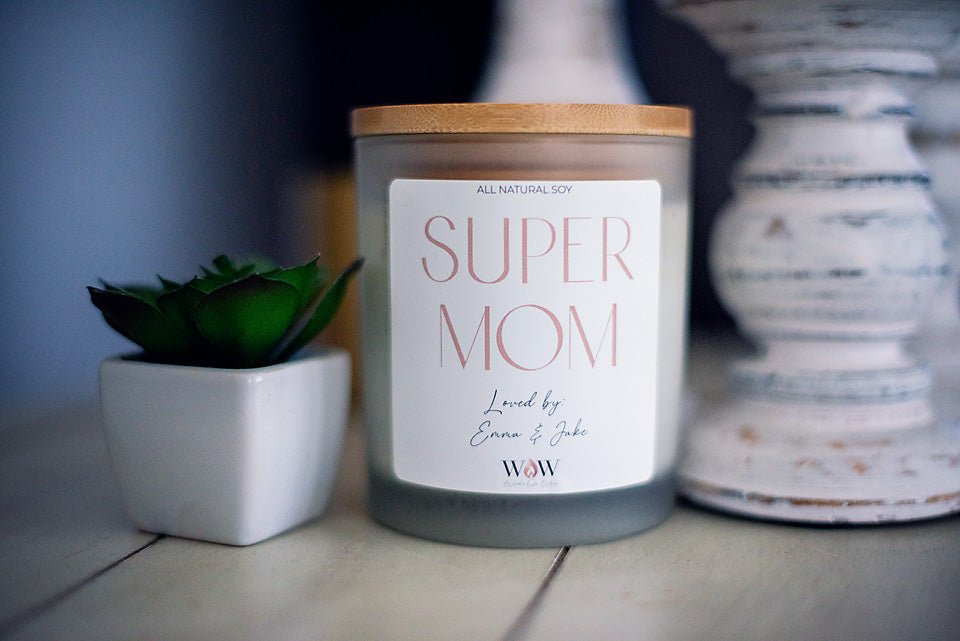 Super MOM Candle - Wicks Or Wax (WOW)Super MOM Candle