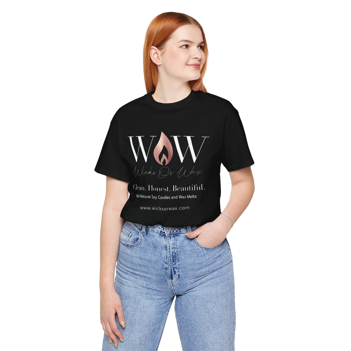 Unisex Jersey Short Sleeve Tee - Wicks Or Wax (WOW)Unisex Jersey Short Sleeve TeeT-Shirt