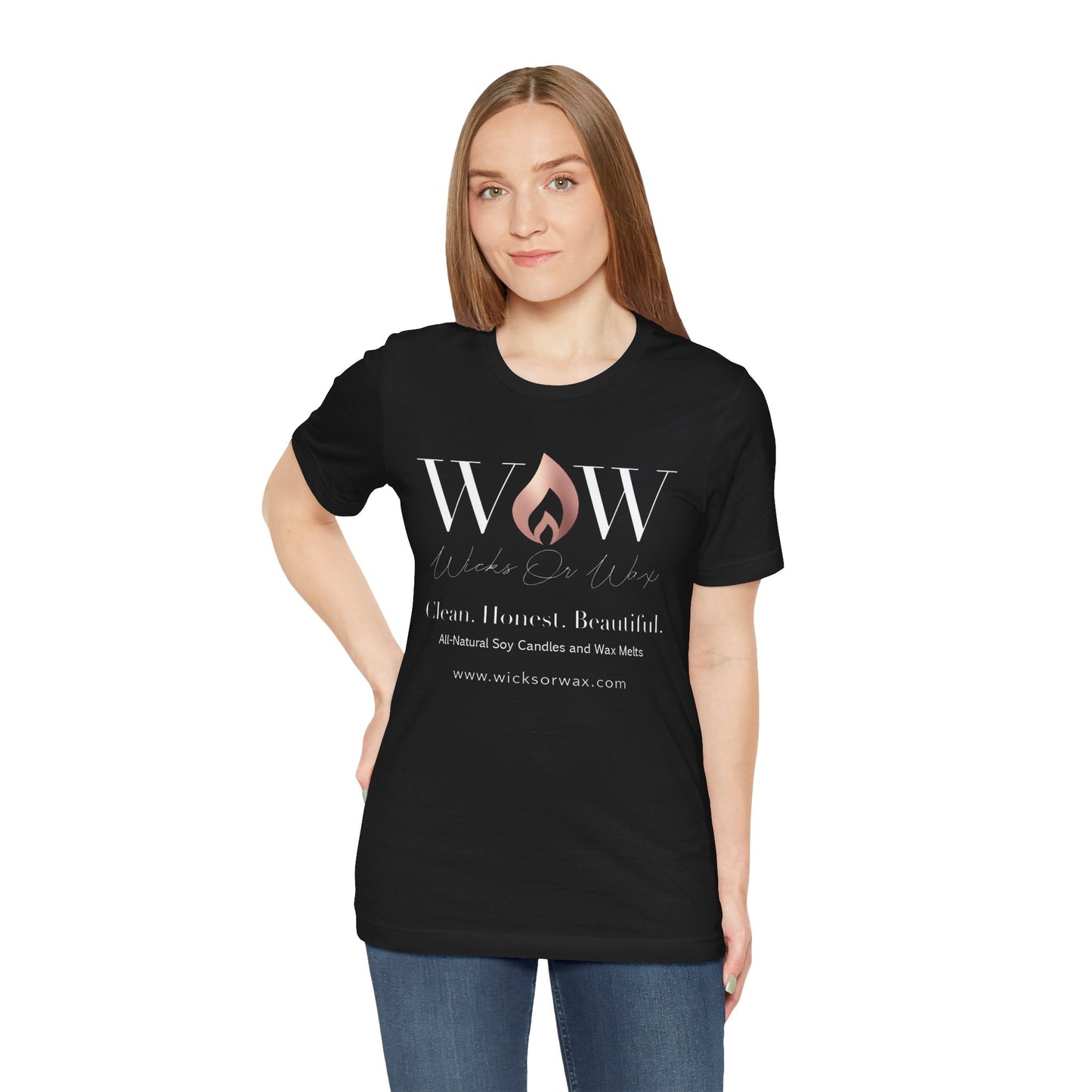 Unisex Jersey Short Sleeve Tee - Wicks Or Wax (WOW)Unisex Jersey Short Sleeve TeeT-Shirt