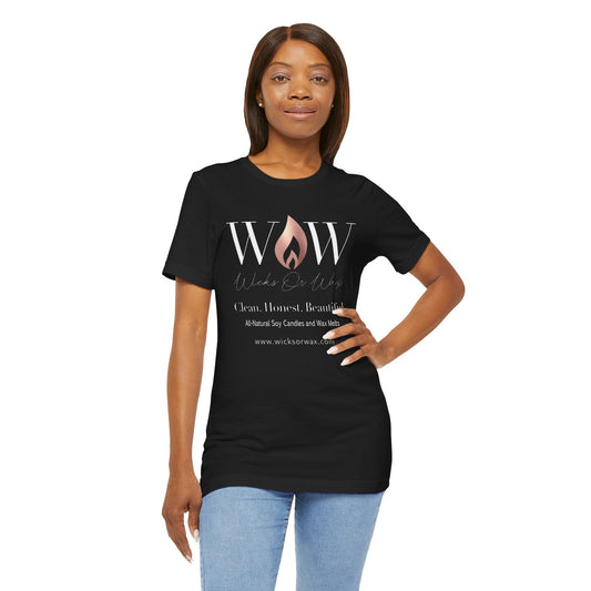 Unisex Jersey Short Sleeve Tee - Wicks Or Wax (WOW)Unisex Jersey Short Sleeve TeeT-Shirt